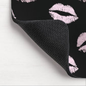 Silberrosa Küsse Mousepad (Ecke)
