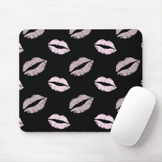 Silberrosa Küsse Mousepad (Mit Mouse)