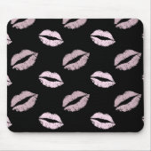 Silberrosa Küsse Mousepad (Vorne)