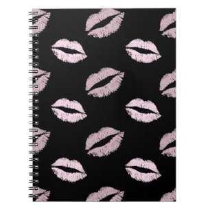 Silberrosa Küsse Notizblock