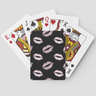 Silberrosa Küsse Spielkarten