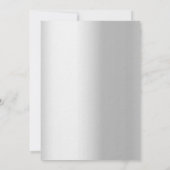 Silberrosa Luxus 25. Hochzeitstag Einladung (Rückseite)