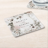 Silberröschel Blumenzwiebelpapier Untersetzer (angewinkelt)