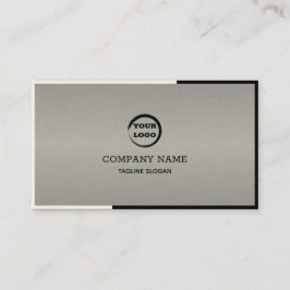 silberrot und weiß geometrisch visitenkarte