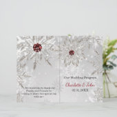 Silberrote Schneeflocken Winterhochzeit (Stehend Vorderseite)
