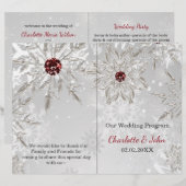 Silberrote Schneeflocken Winterhochzeit (Vorne/Hinten)