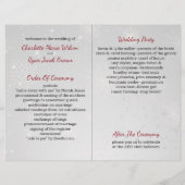 Silberrote Schneeflocken Winterhochzeit (Rückseite)