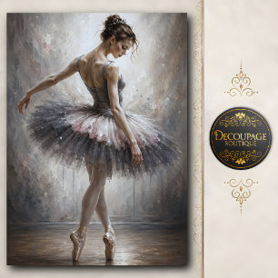 Silberröte zeitgenössische Ballerina Seidenpapier