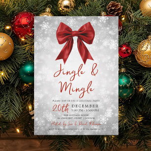 Silberroter Jingle Mingle Weihnachtsfeier Bogen Sc Einladung