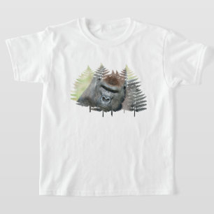 Silberrücken, der aus den Bäumen hervortritt T-Shirt