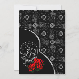 Silberschädel und Rose Moderne gotische Hochzeit