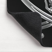 Silberschädel und Schwerter, überquert Mousepad (Ecke)