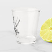 Silberschädel und Schwerter, überquert Schnapsglas (Rechts)