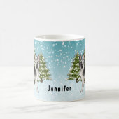 Silberschäfer Winterwald mit Namen Kaffeetasse (Mittel)