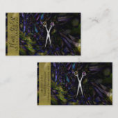 Silberschere Abstrakte Farbglashalterung Visitenkarte (Vorne/Hinten)