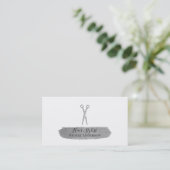 Silberschere Glitzer Pinselspitze Haarbarstiel Visitenkarte (Stehend Vorderseite)