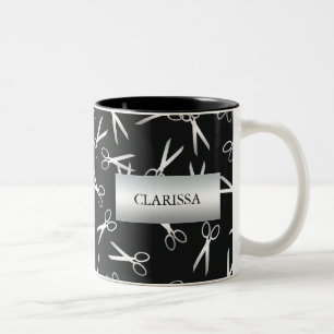 Silberschere   Individuelle Name Zweifarbige Tasse