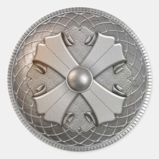 Silberschild 2 runder aufkleber (Vorderseite)
