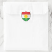 Silberschildflagge Kurdistan Quadratischer Aufkleber (Tasche)