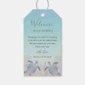 Silberschildkröten Beach Hochzeitungs-Begrüßungsta Geschenkanhänger (Vorderseite)