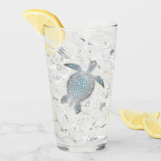 Silberschildkröten Glas (Vorderseite Ice)