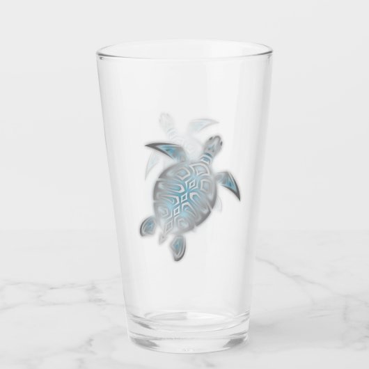 Silberschildkröten Glas (Vorderseite)