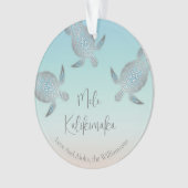 Silberschildkröten | Mele Kalikimaka | FOTO Ornament (Vorderseite)