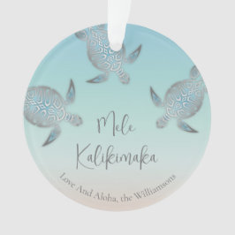 Silberschildkröten | Mele Kalikimaka | FOTO Ornament