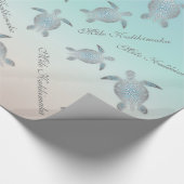 Silberschildkröten | Mele Kalikimaka | Weihnachten Geschenkpapier (Ecke)