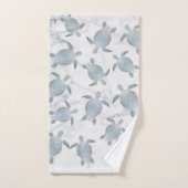 Silberschildkröten Muster Marmor Badhandtuch Set (Handtuch)