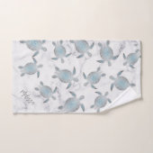 Silberschildkröten Muster Marmor Badhandtuch Set (Handtuch)