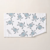 Silberschildkröten Muster Weiße Küste Badhandtuch Set (Handtuch)