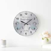 Silberschildkröten - Name Küste Große Wanduhr (Zuhause)