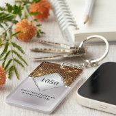 Silberschimmer-Goldbindung funkeln beidseitig Schlüsselanhänger (Vorderseite rechts)