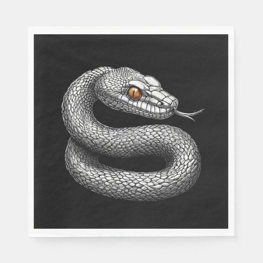 Silberschlange Serviette (Vorderseite)
