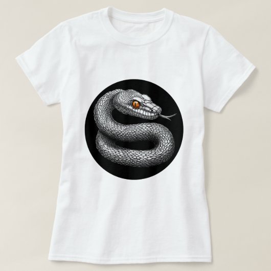 Silberschlange T-Shirt (Design vorne)