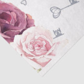 Silberschlüssel und Blumenzwirnpapier Seidenpapier (Ausschnitt)