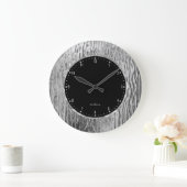 Silberschmelzen aus verkettetem Glas Große Wanduhr (Zuhause)