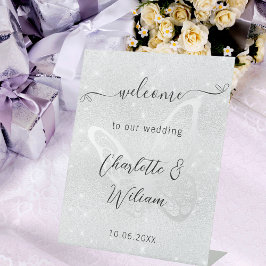 Silberschmetterling-Begrüßung Sockelschild