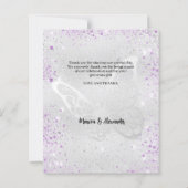 Silberschmetterling Hochzeit Foto Dankeschön Karte (Rückseite)