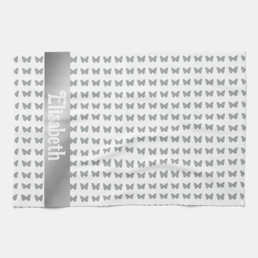 Silberschmetterlingsküche Geschirrtuch (Horizontal)