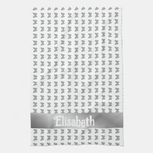 Silberschmetterlingsküche Geschirrtuch (Vertikal)