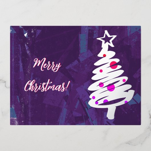 Silberschmiedebaum Folien Feiertagspostkarte (Vorderseite)