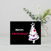 Silberschmiedebaum schwarz bg folien feiertagspostkarte (Stehend vorne)