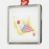 Silberschmuck ~ Freundschaft zwischen Japan und de Silbernes Ornament (Links)