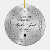 Silberschmuck mit Diamanten Keramik Ornament (Hinten)