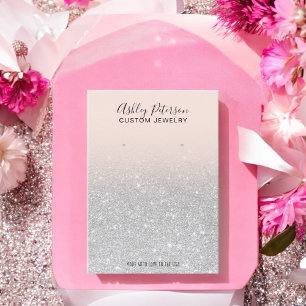 Silberschmuck-Ohrring-Glitzer Visitenkarte