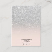 Silberschmuck-Ohrring-Glitzer Visitenkarte (Rückseite)