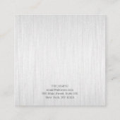 Silberschmuck Quadratische Visitenkarte (Rückseite)