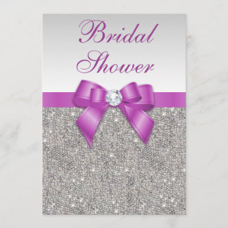 Silberschmuck Radiant Orchid Bow Brautparty Einladung